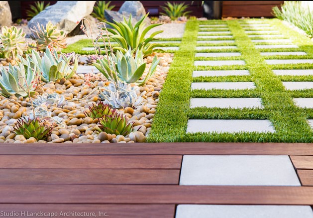 Artificial Grass and Tiles for modern gardens 2