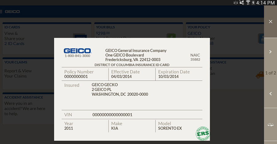 Geico auto insurance phone number