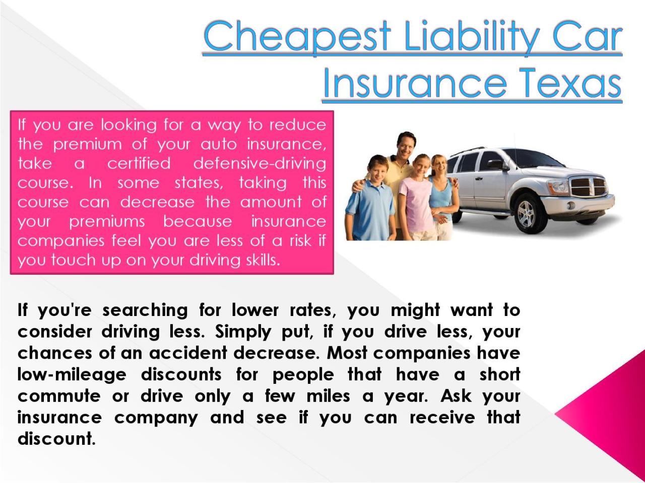 Cheap liability car insurance texas