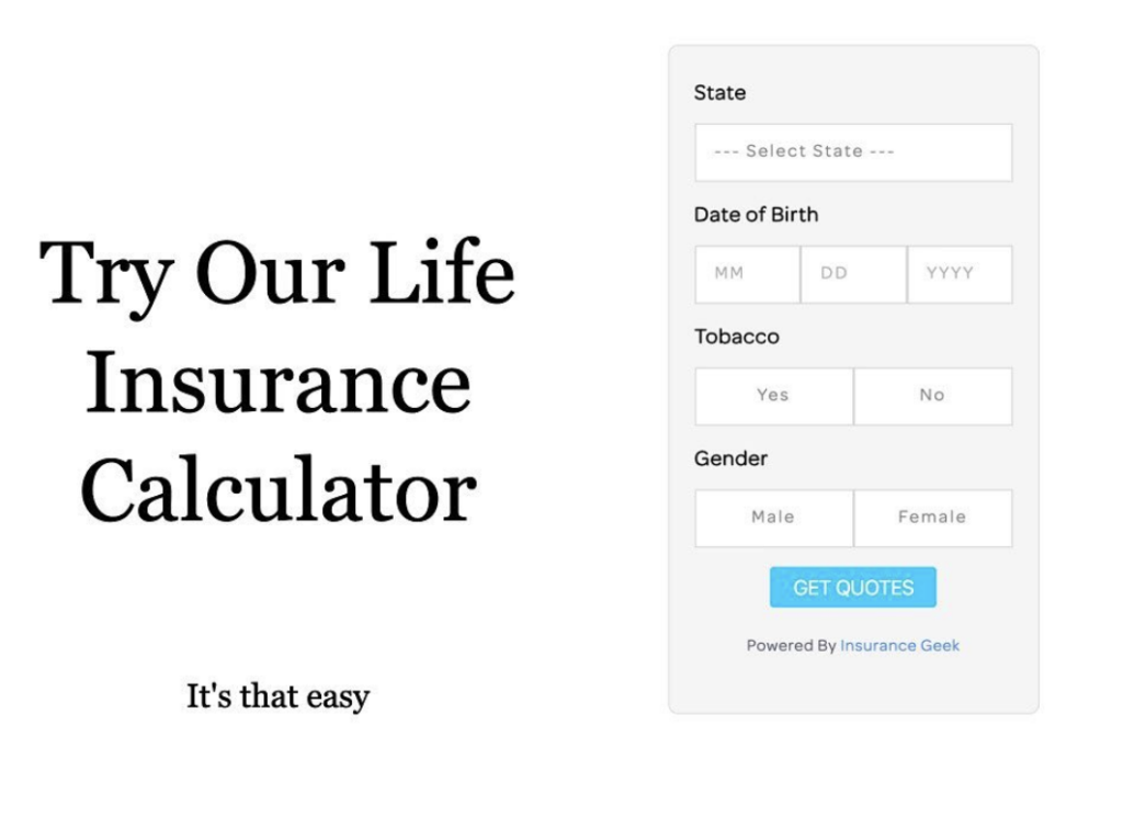 Life insurance calculator