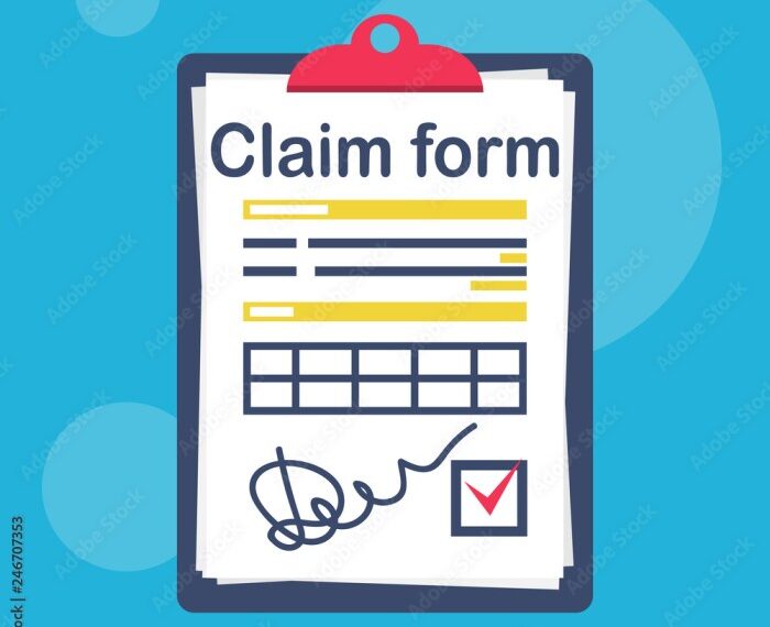 Home insurance claim receipts template